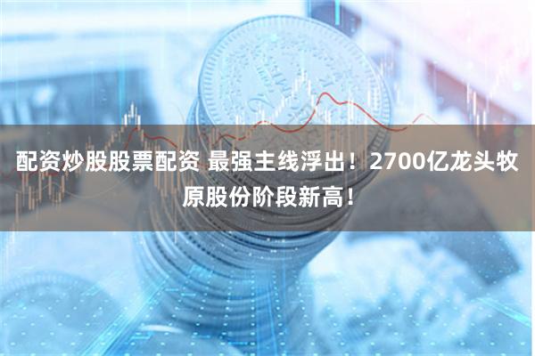 配资炒股股票配资 最强主线浮出！2700亿龙头牧原股份阶段新高！