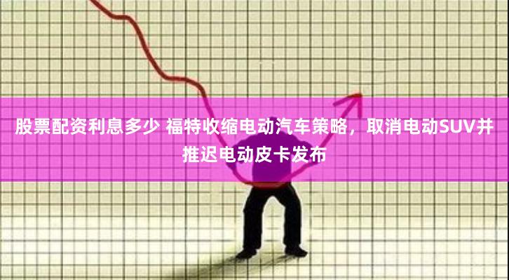 股票配资利息多少 福特收缩电动汽车策略，取消电动SUV并推迟电动皮卡发布