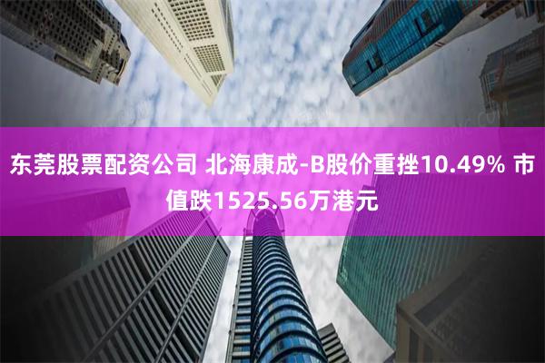 东莞股票配资公司 北海康成-B股价重挫10.49% 市值跌1525.56万港元