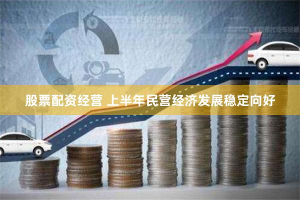 股票配资经营 上半年民营经济发展稳定向好